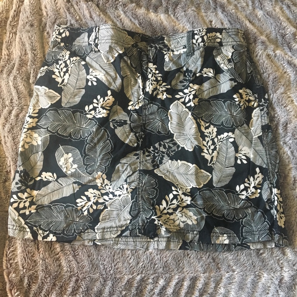 Palm leaf skort